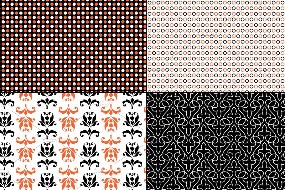 Halloween patterns created by Melissa Held Designs.
