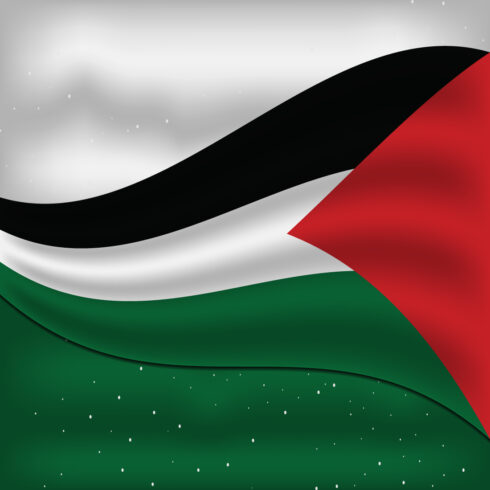 Beautiful image of the flag of Palestine.