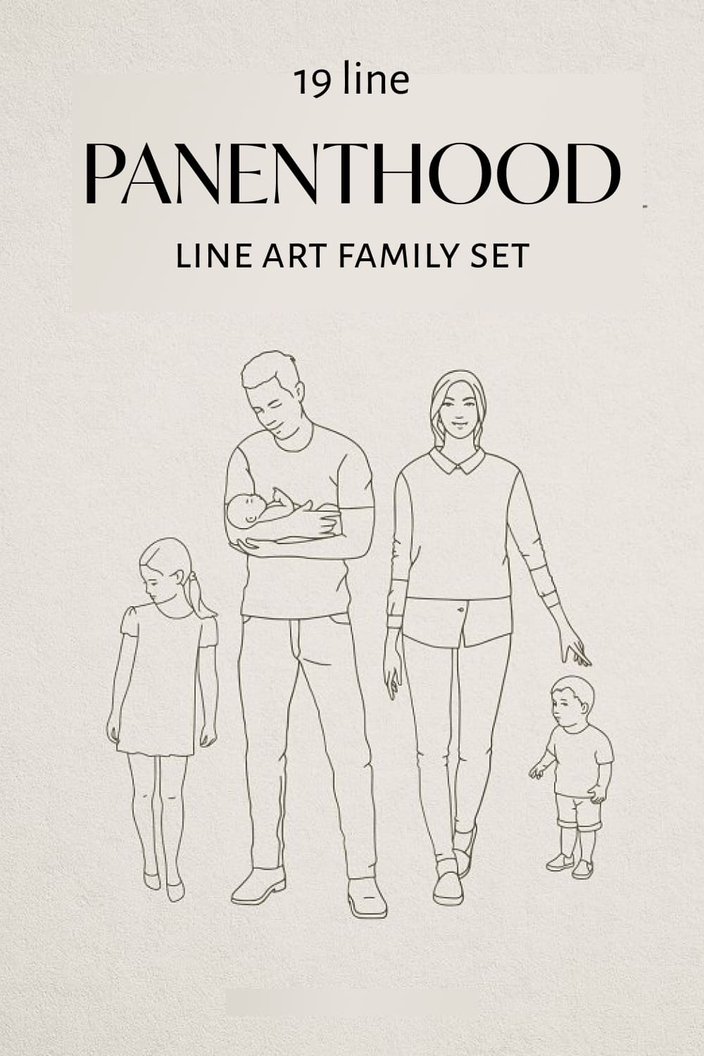 Parenthood. Line Art Family Set - Pinterest.