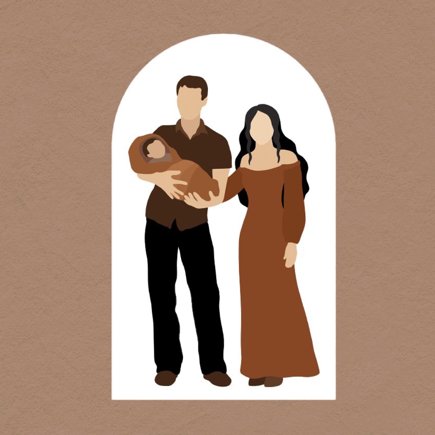 Parents And Baby Svg Print Cover.