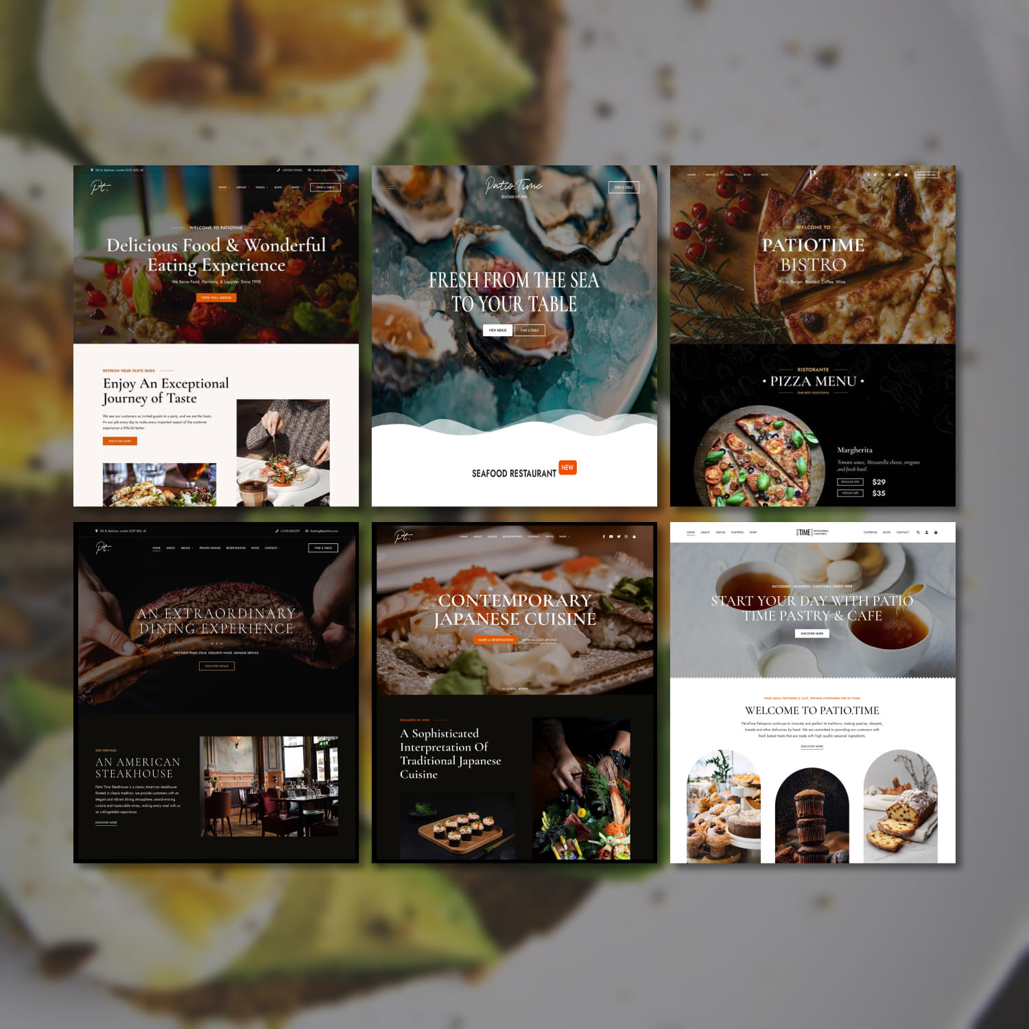 PatioTime - Restaurant WordPress Theme cover.