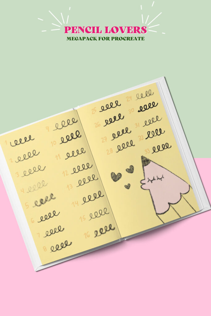 Pencil Lovers Megapack for Procreate MasterBundles