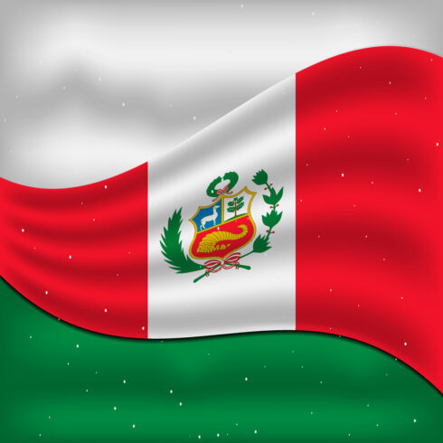 Wonderful image of the flag of Peru.