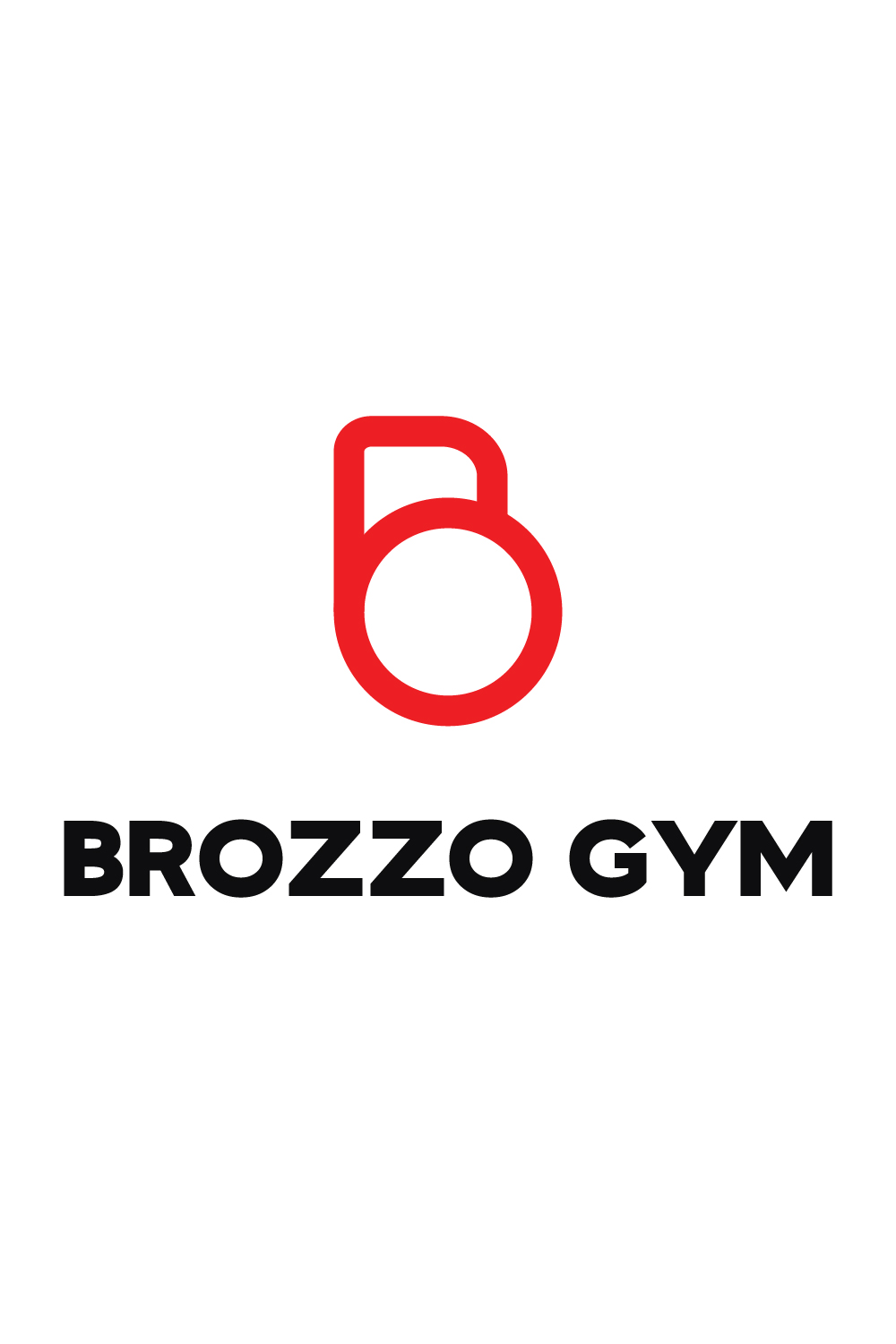 Fitness Logo Brozzo Design Template pinterest image.