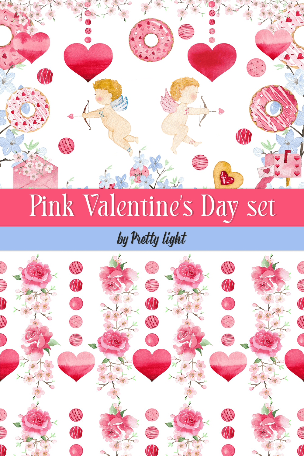 Pink Valentine's Day Set - pinterest image preview.