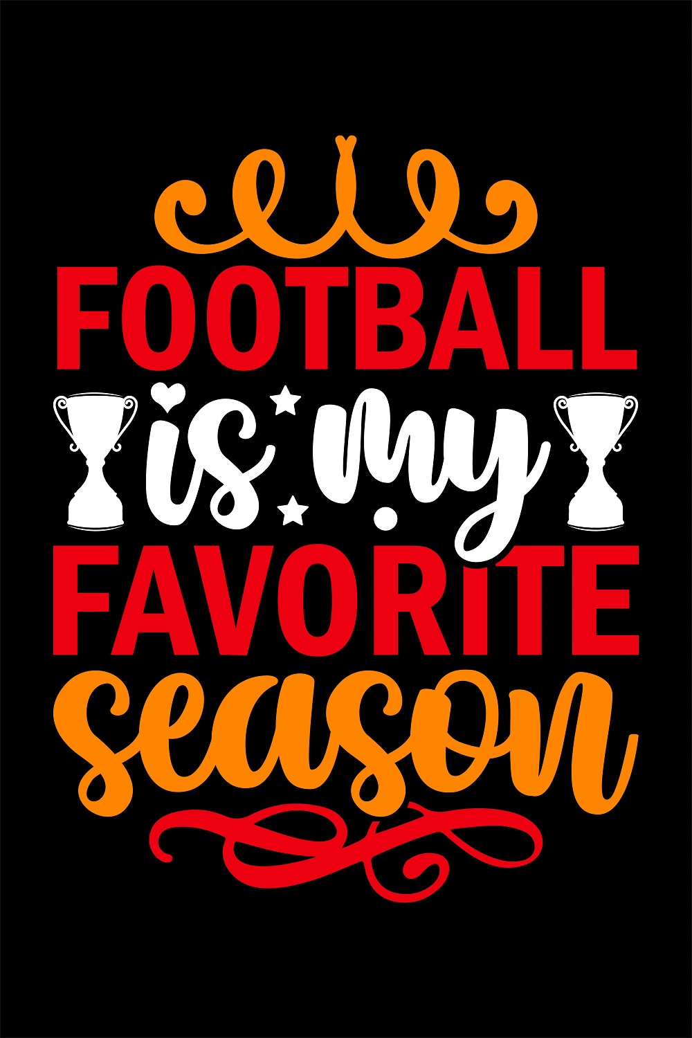 Football Is My Favorite Season T-Shirt Design - pinterest image preview.