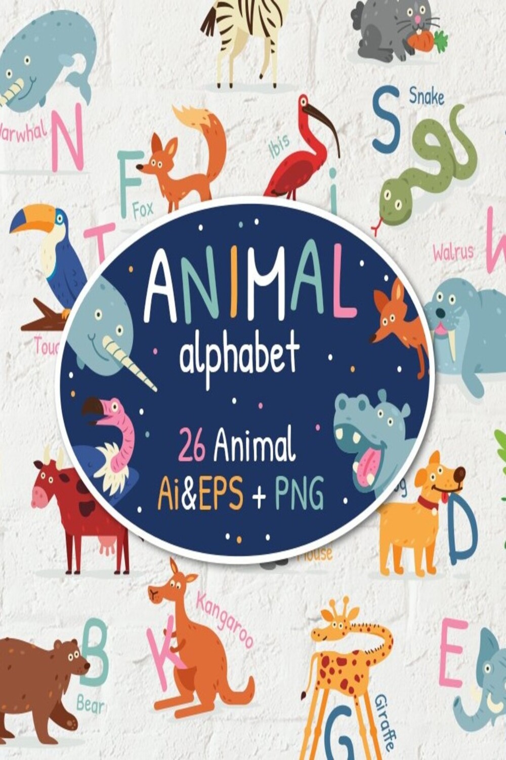 Animal Alphabet - pinterest image preview.
