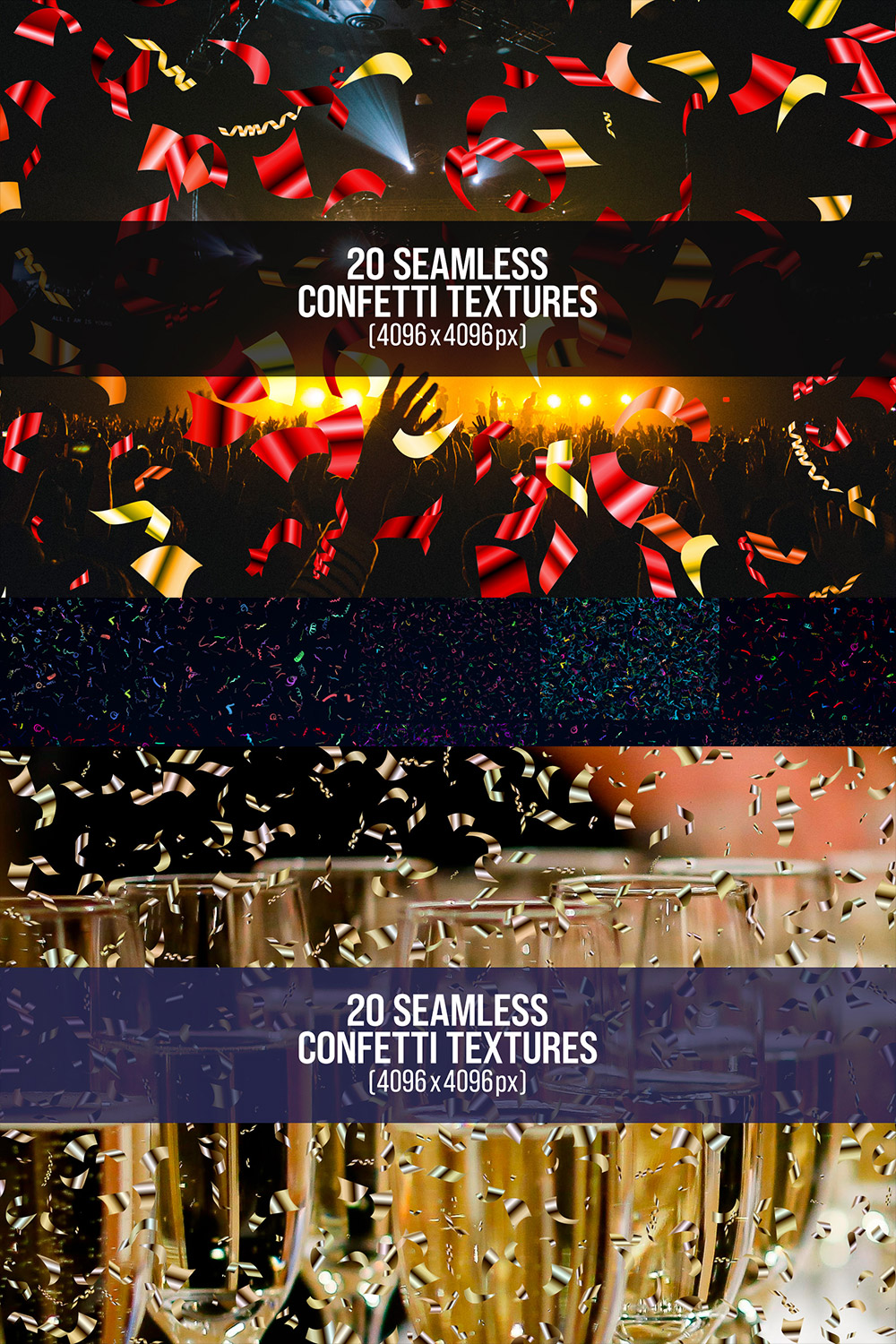 Seamless Confetti Textures Design pinterest image.