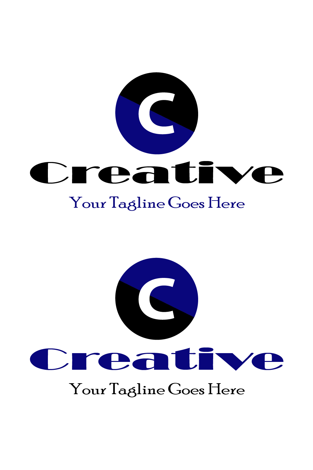 C Letter Logo Pinterest image.