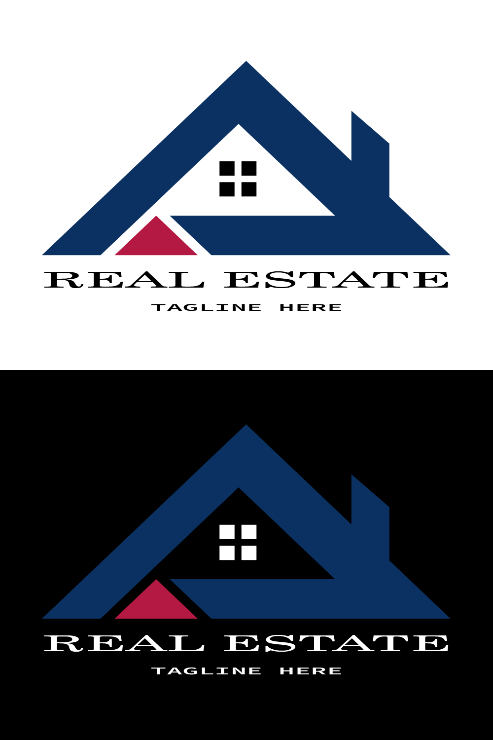Real Estate Logo Pinterest collage image.
