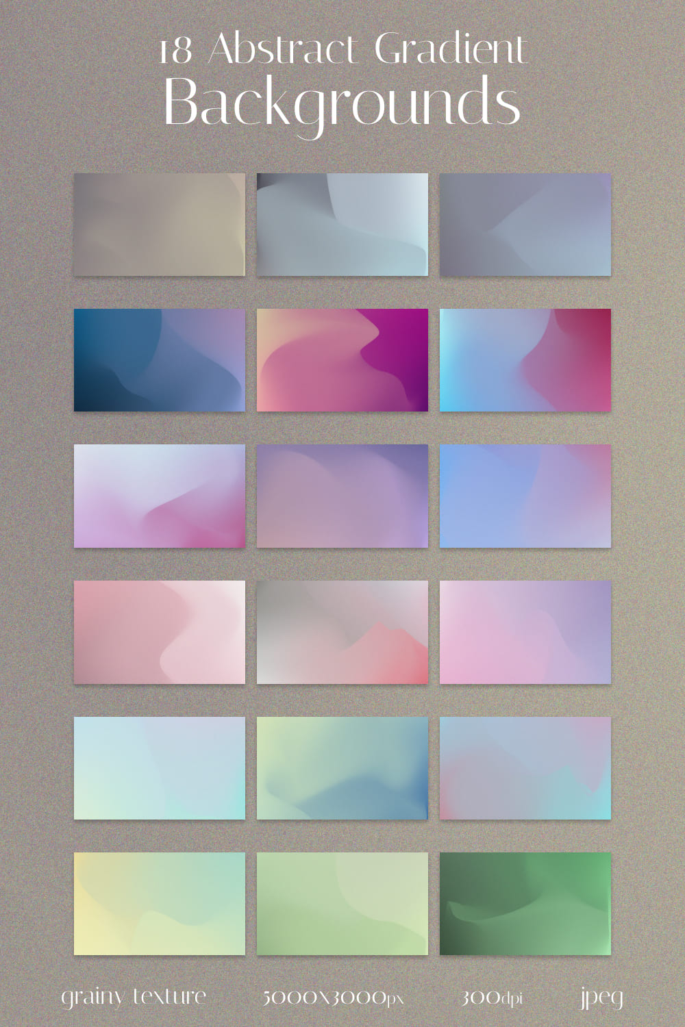 Colorful Abstract Gradient Backgrounds Design pinterest image.