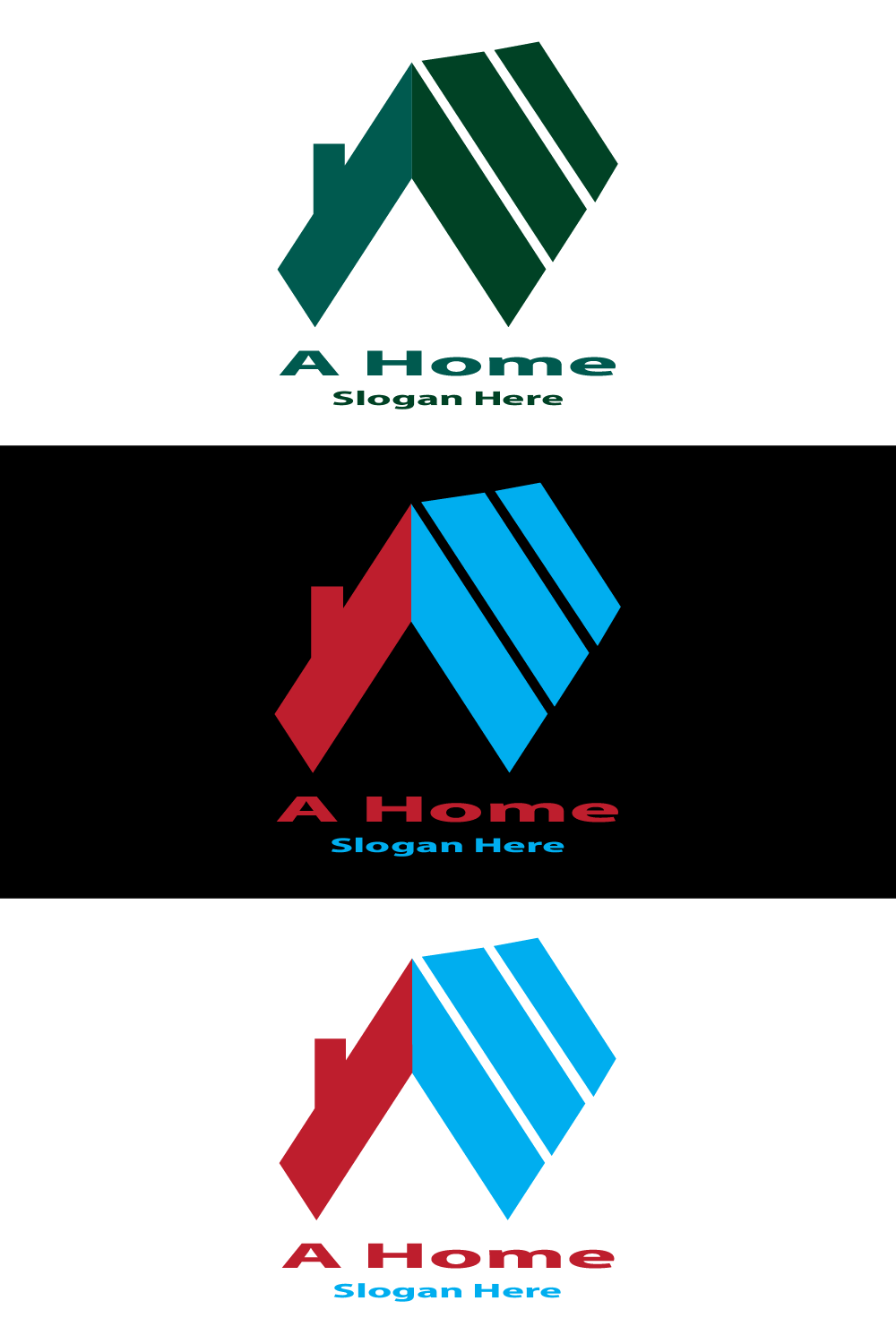 Real Estate Design Logo Pinterest collage image.
