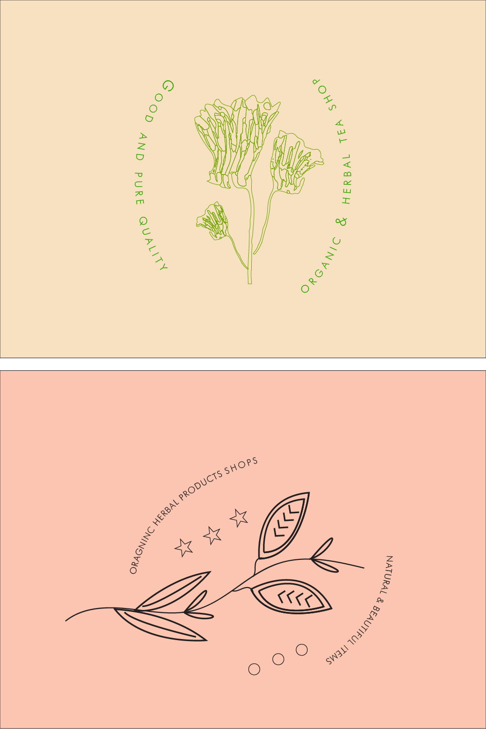 Botanical Logo Design - pinterest image preview.