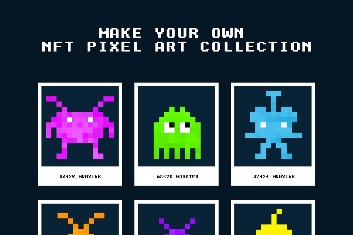 Make your own NFT pixel art collection.
