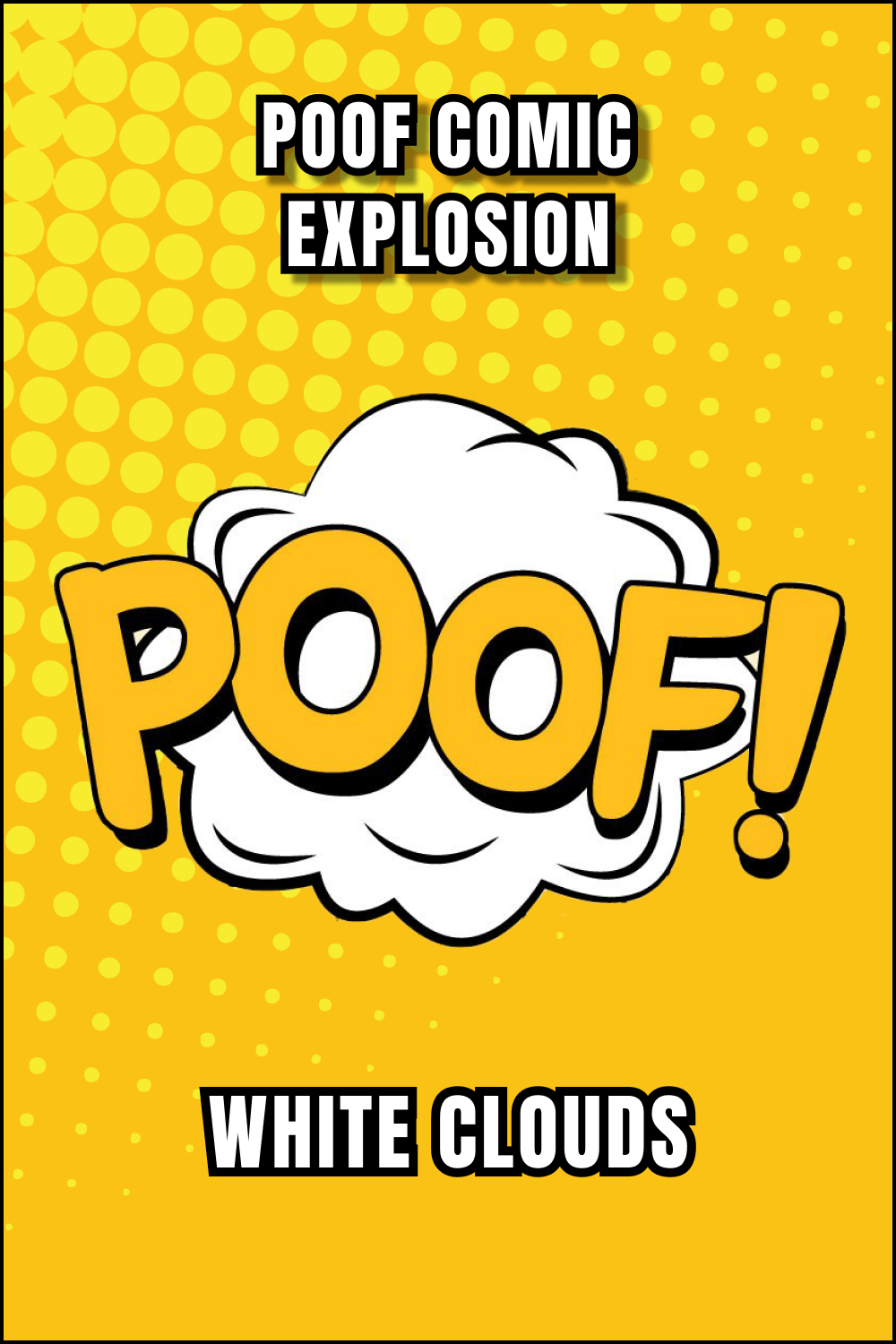 poof comic explosion white clouds pinterest 175