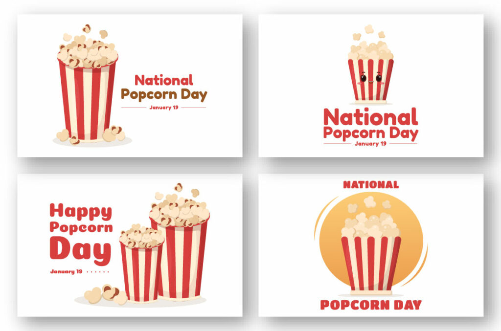 13 National Popcorn Day Illustration MasterBundles