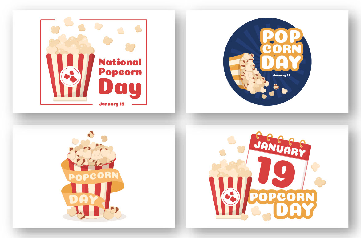 Popcorn Day Graphics Design preview image.