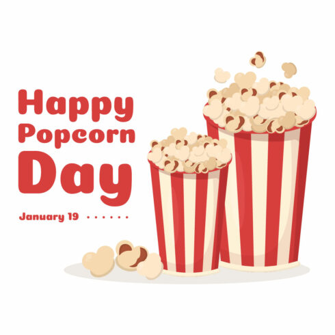 National Popcorn Day Illustration cover image.