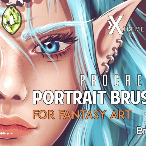 Procreate Fantasy Portrait Brushes Masterbundles