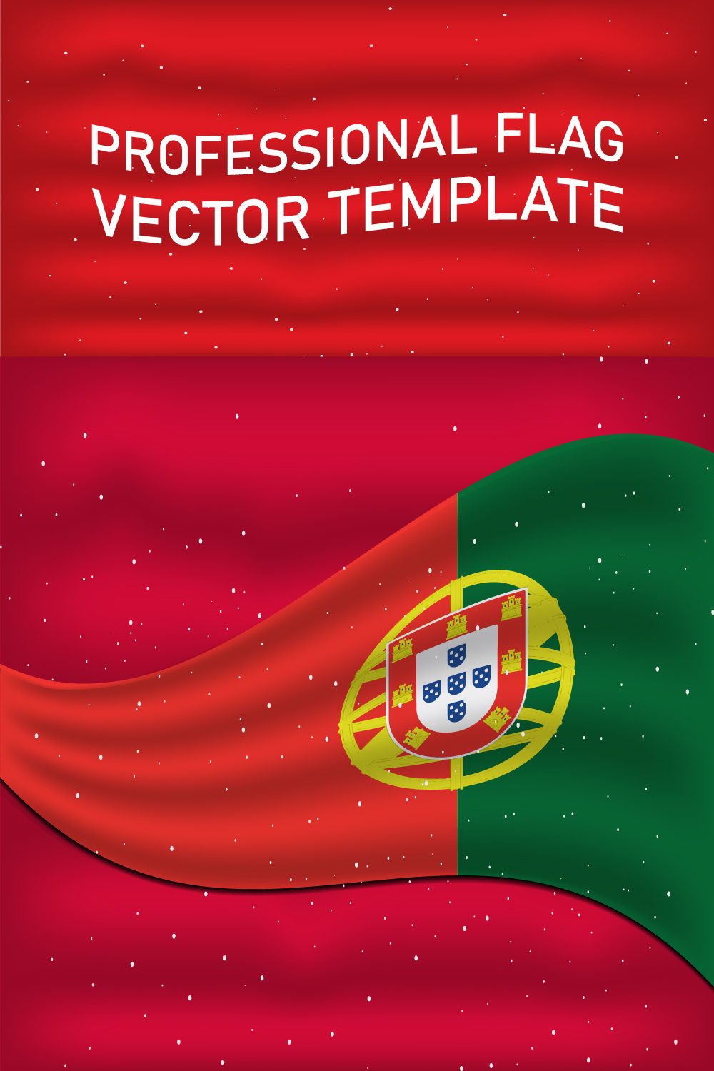 Elegant image of the flag of Portugal.