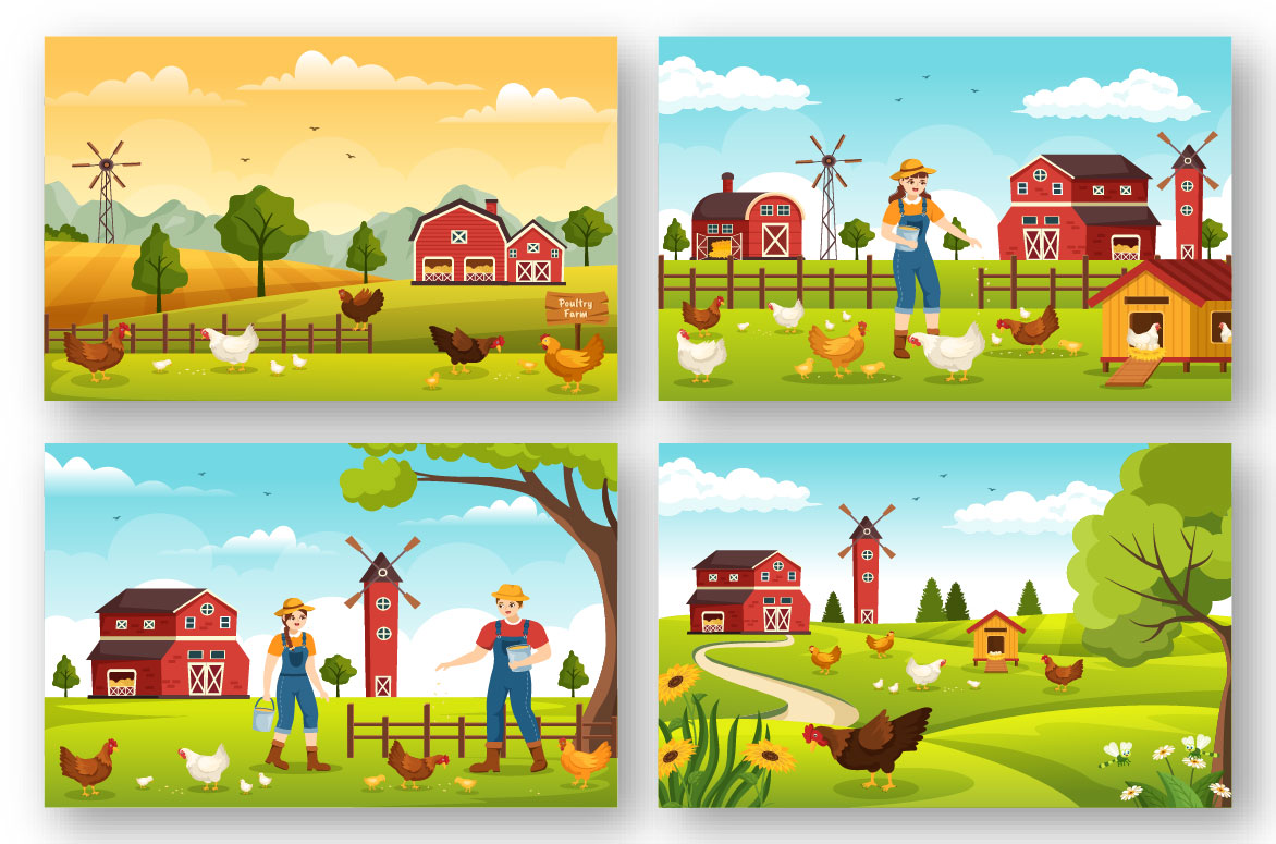 Farm Design Illustration preview image.