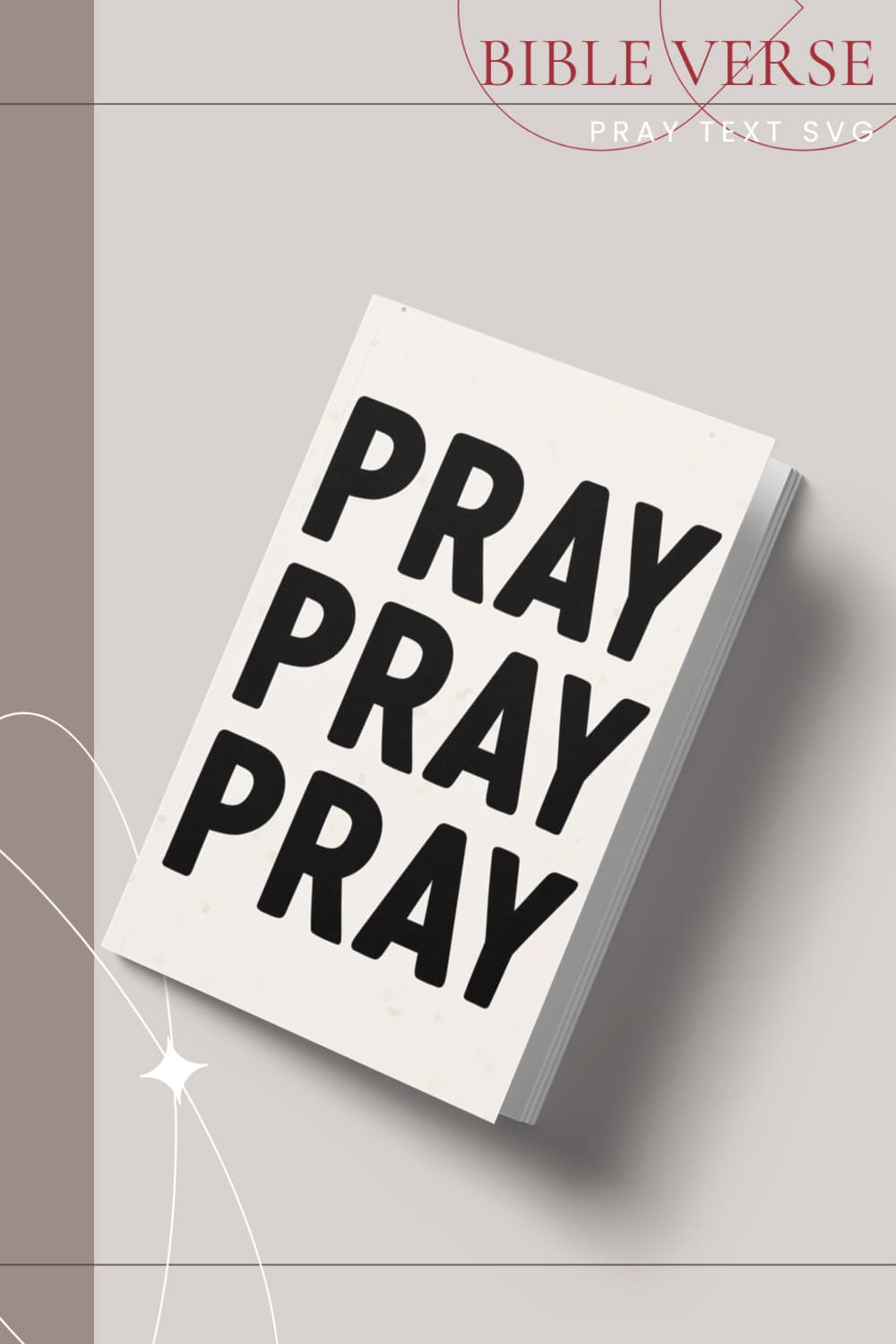 Pray text SVG - pinterest image preview.