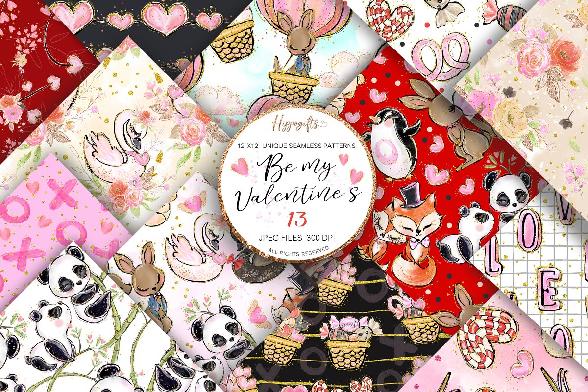 Cover image of Valentine's patterns.