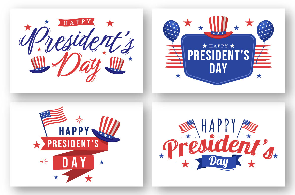 Happy Presidents Day Illustration preview image.