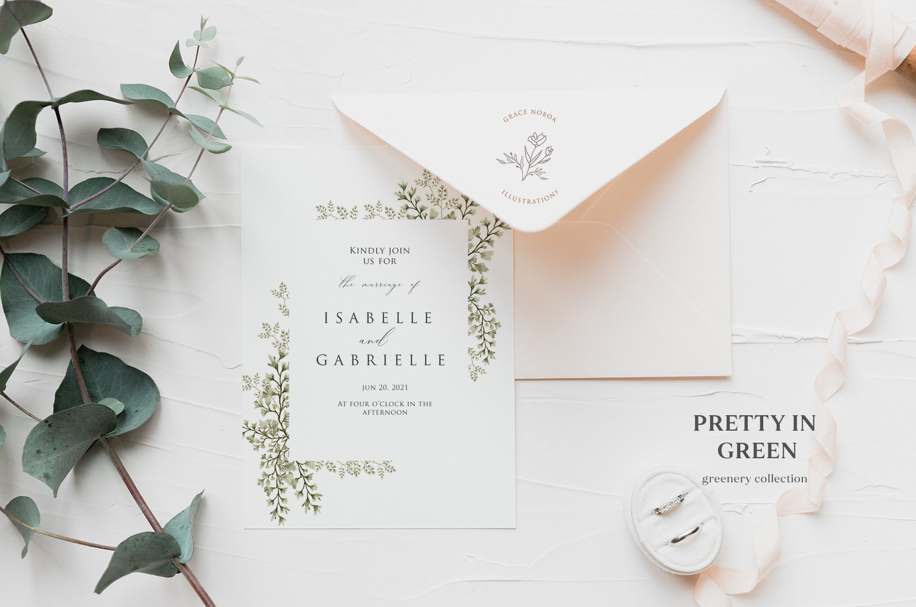 Perfect design for the minimalistic invitations.