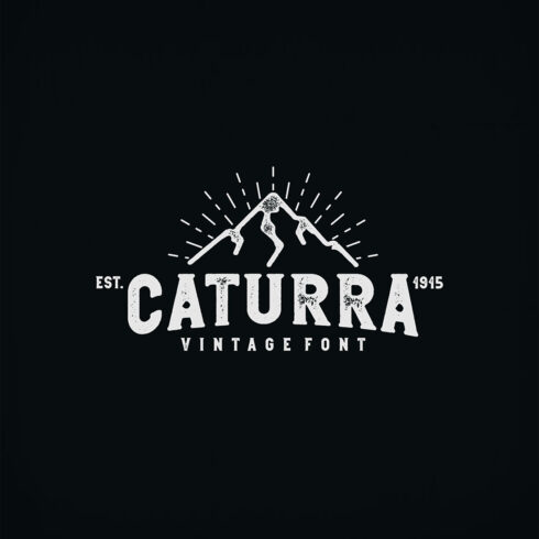 Caturra Vintage Font Family Design cover image.