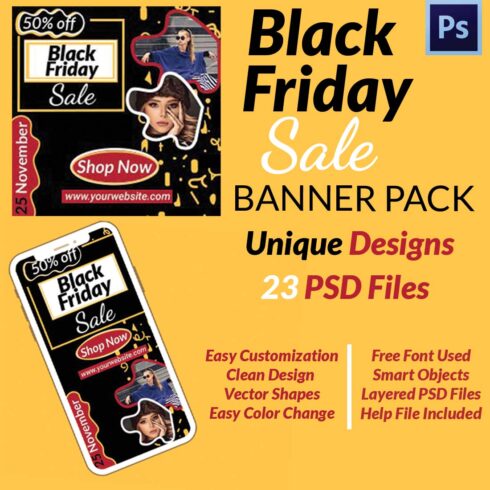Black Friday Sale Banner Pack - main image preview.