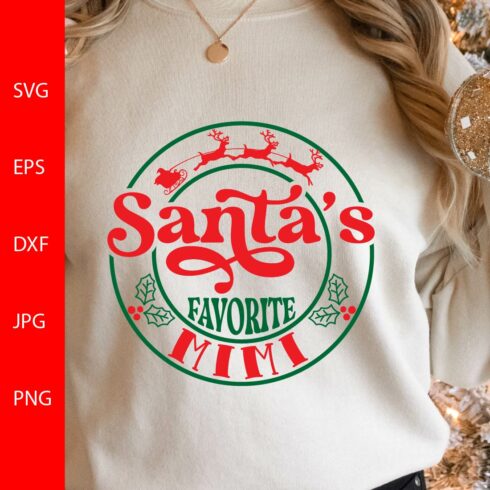 Santa's Favorite Mimi SVG - main image preview.