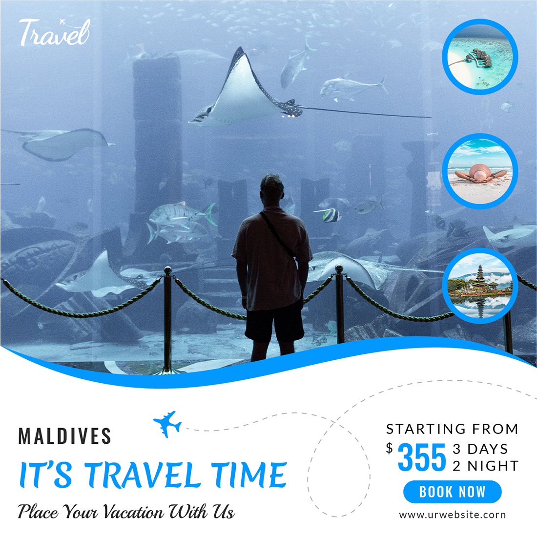 Awesome Travelling The World Social Media Post Templates.