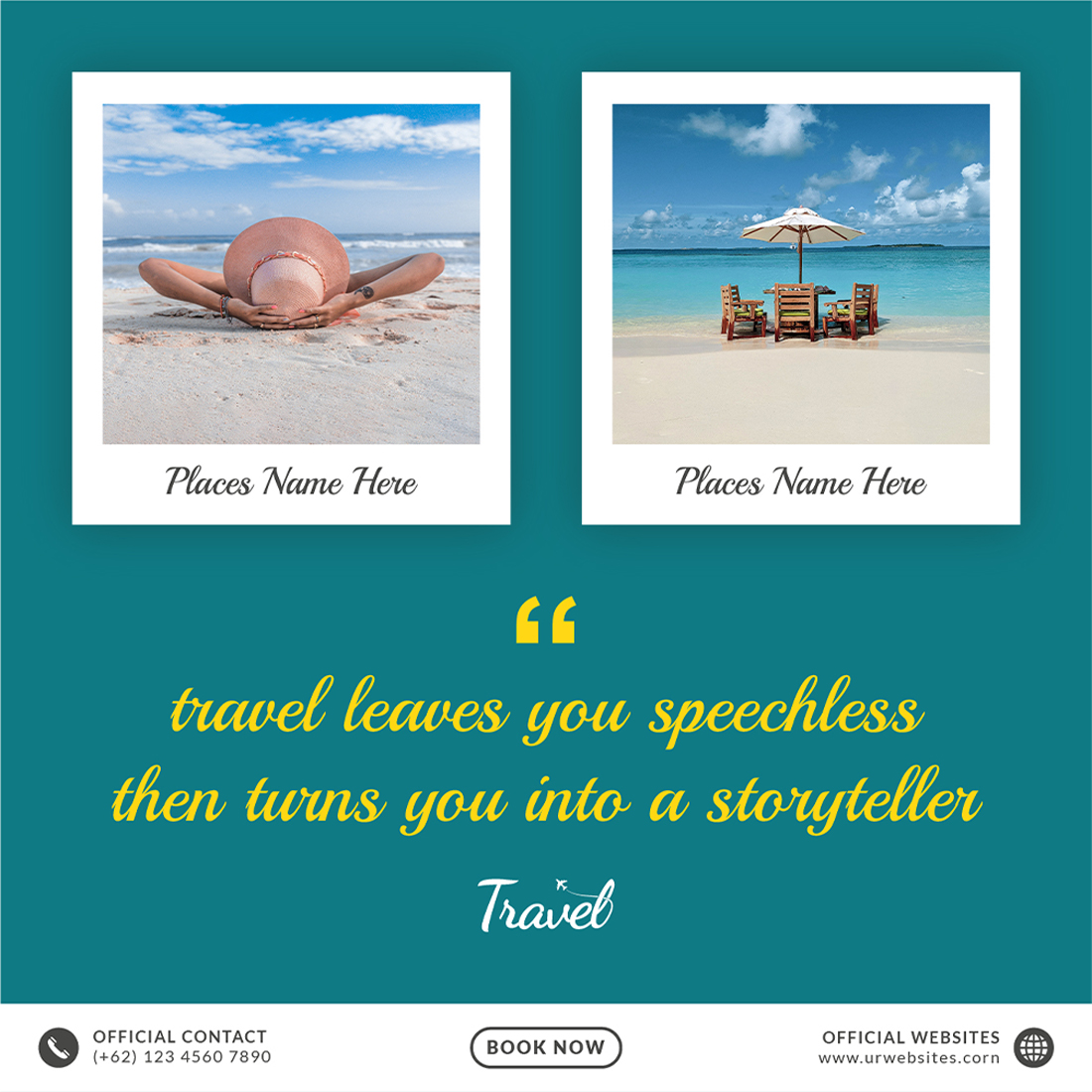 Leisure & Travel Social Media Post Templates example.