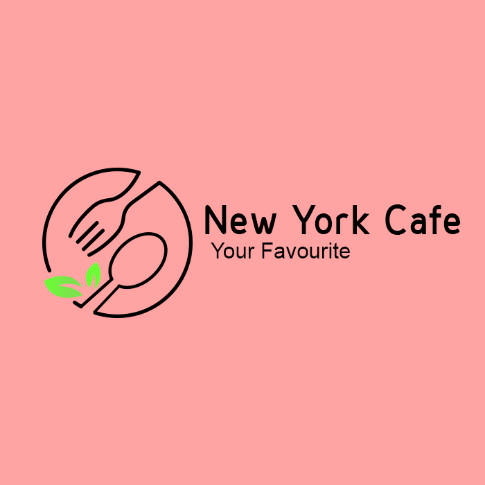 First version of Logos For Restaurants with peach colorful background.
