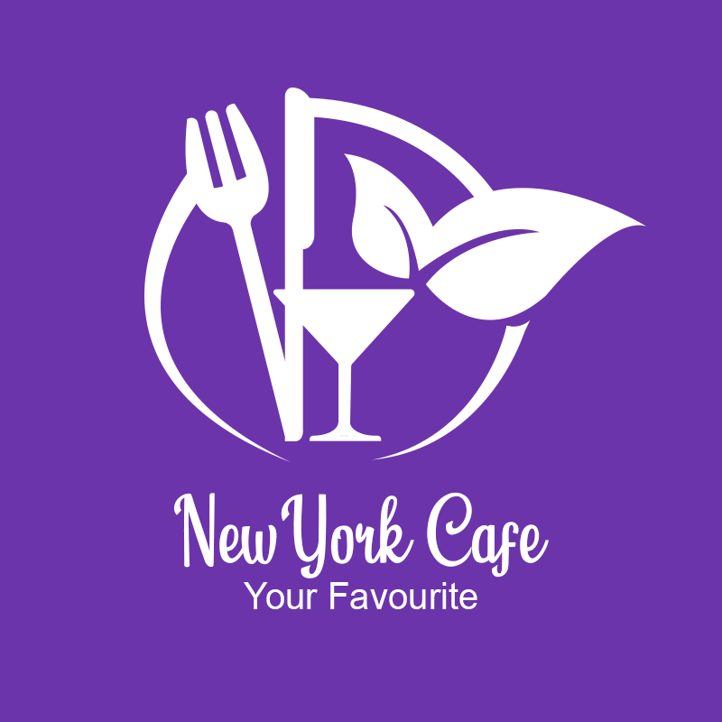 First version of Logos For Restaurants with purple colorful background.