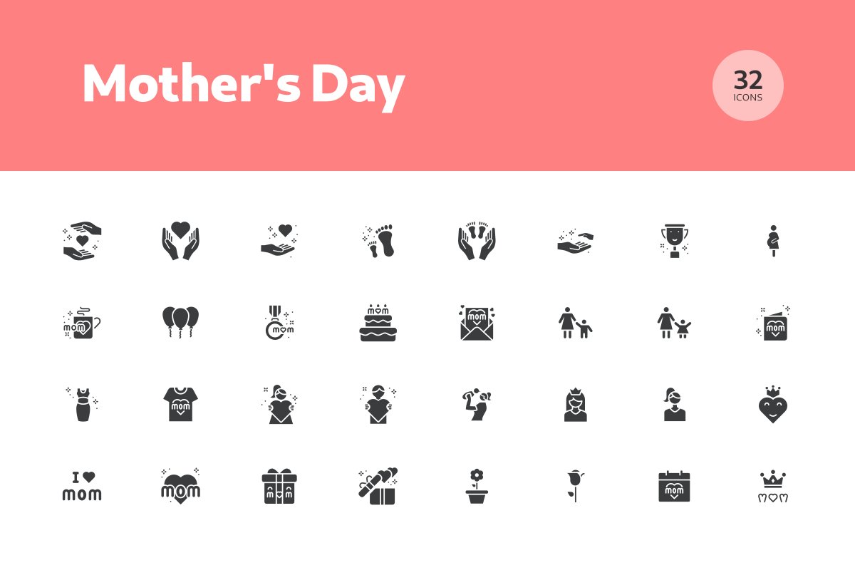 Small icons for mother's day.