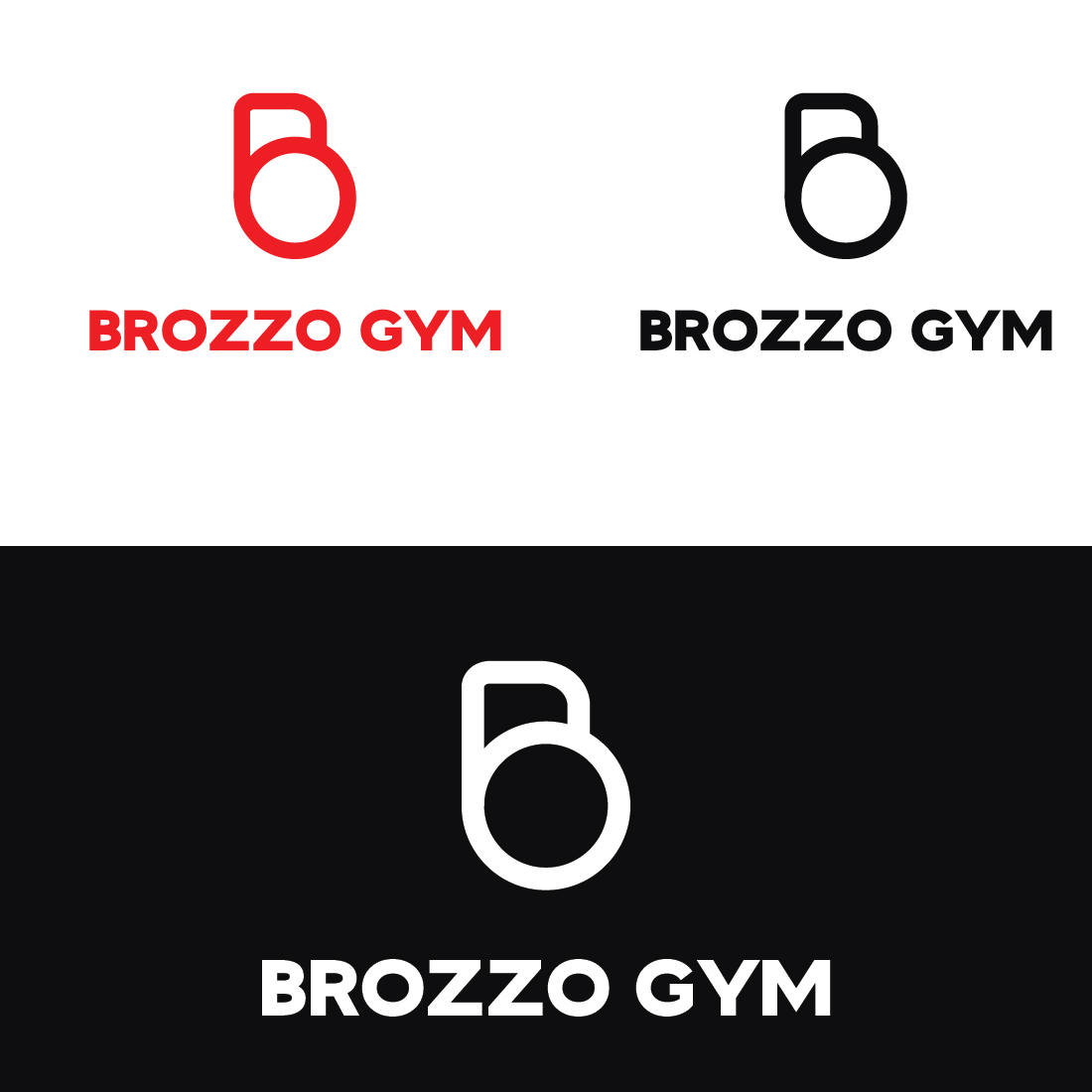 Brozzo Gym Logo Vector Design Template cover image.