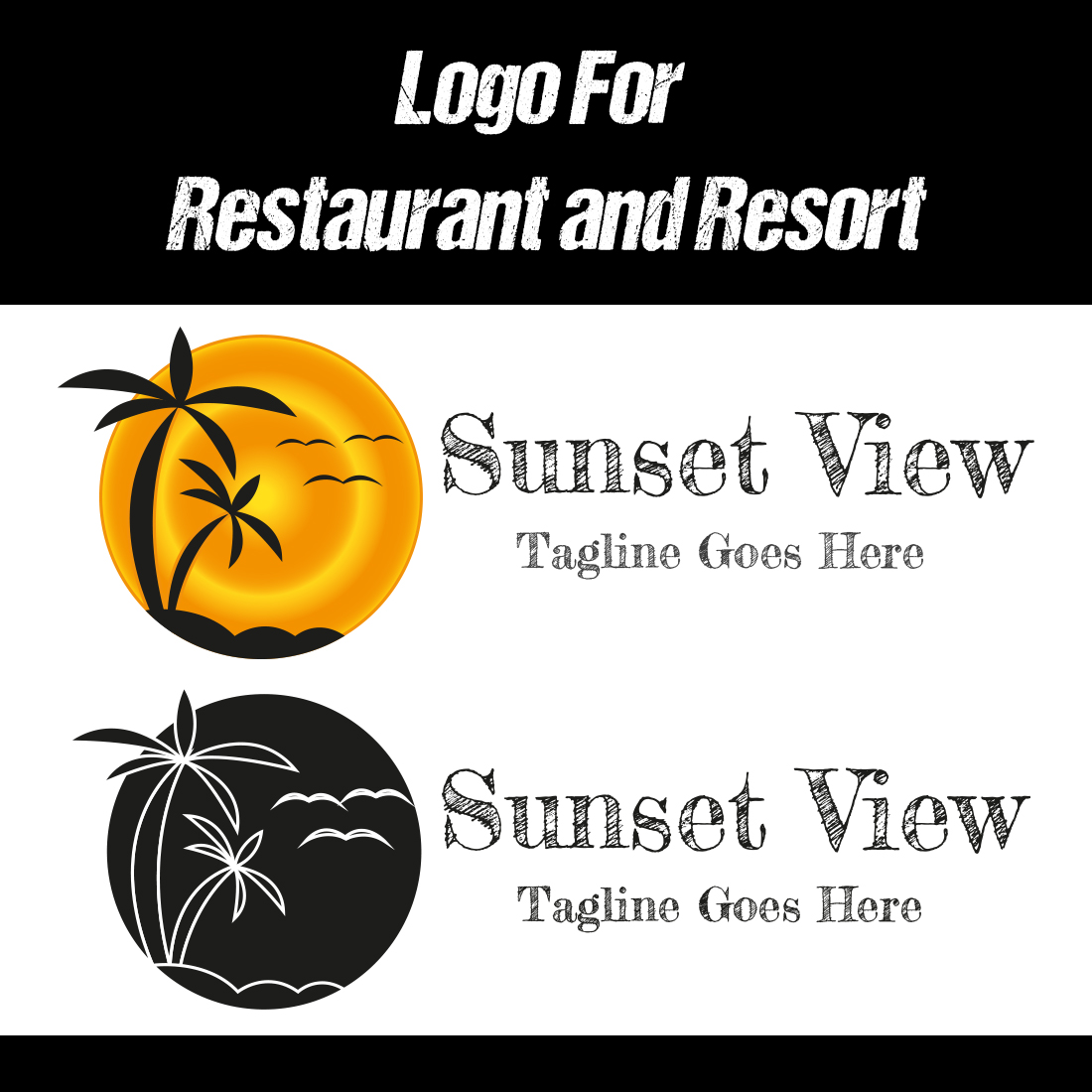 Creative Restaurant and Resort Logo - main image preview.