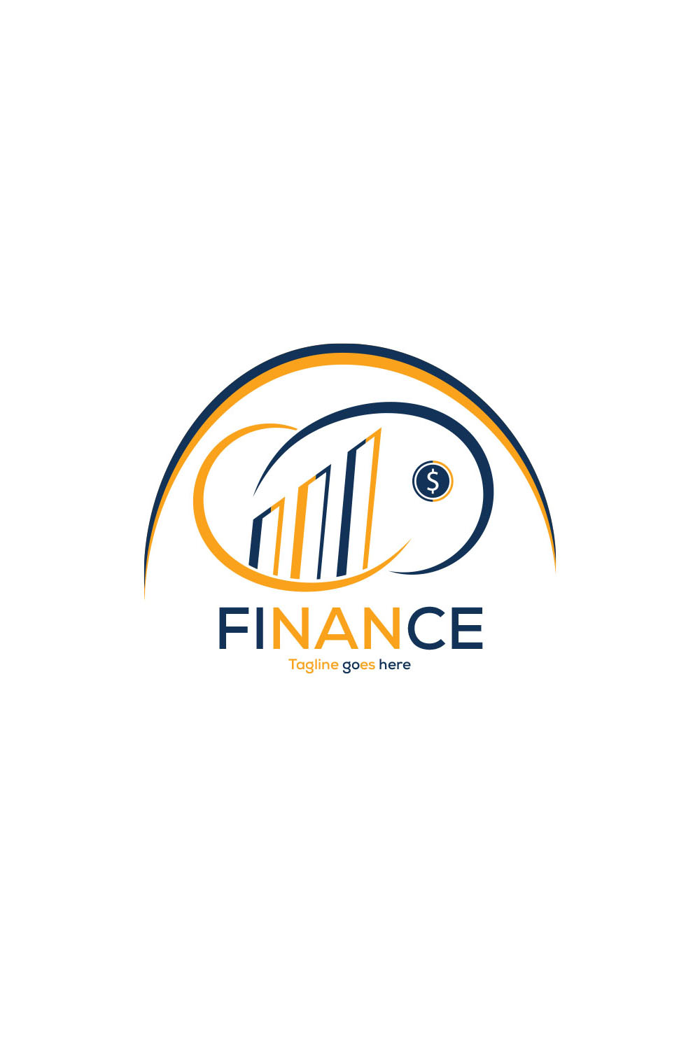 Finance Logo Design Pinterest Collage image.