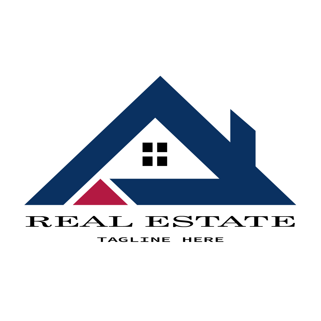 Real Estate Logo preview with white background.