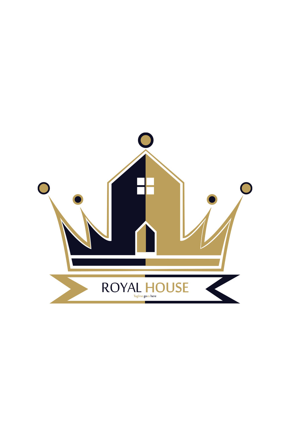 Royal House Logo Pinterest collage image.