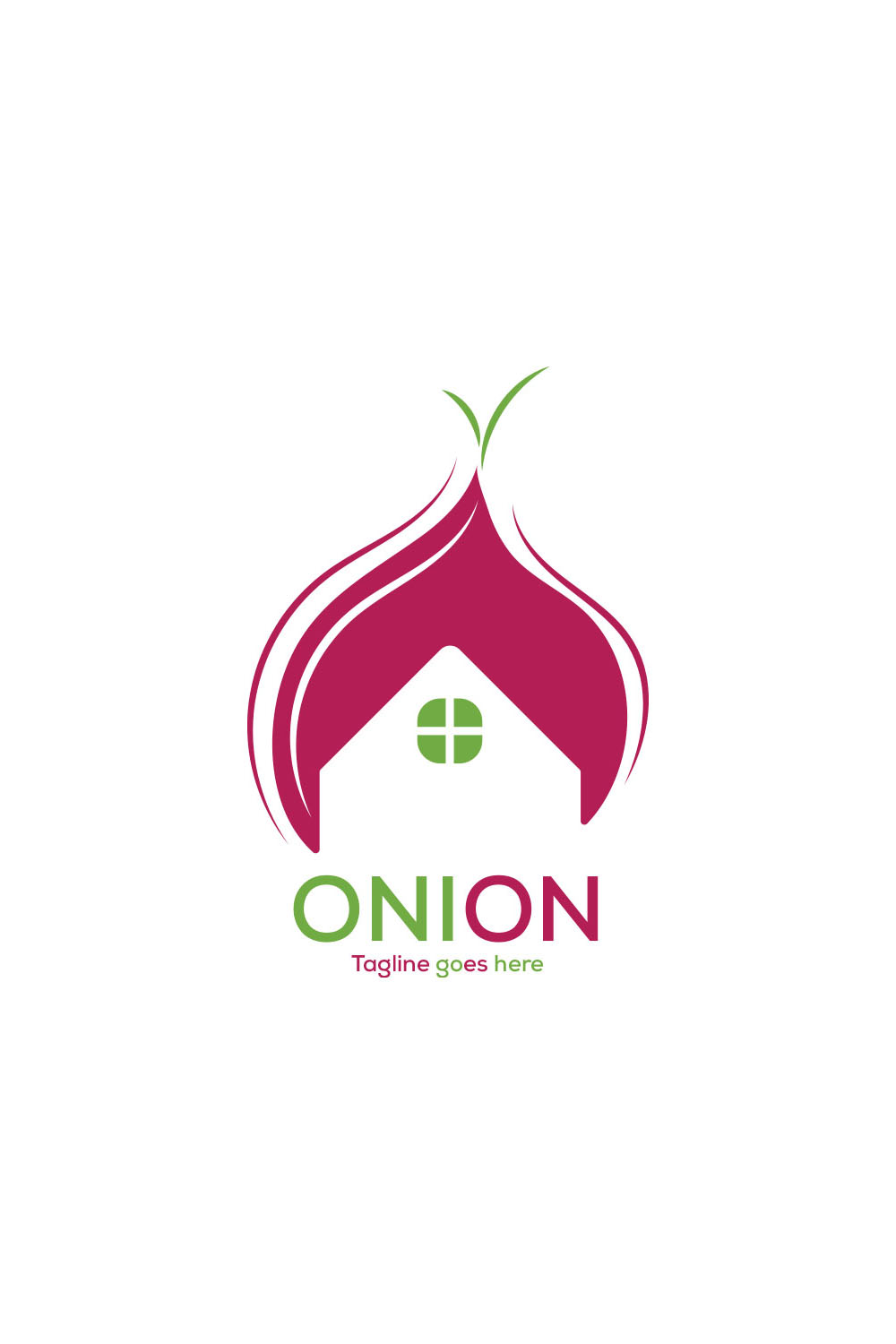 Creative and Unique Onion Logo Design Pinterest collage image.