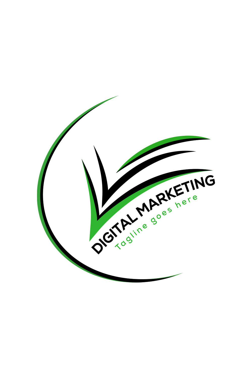 Unique Digital Marketing Logo - pinterest image preview.
