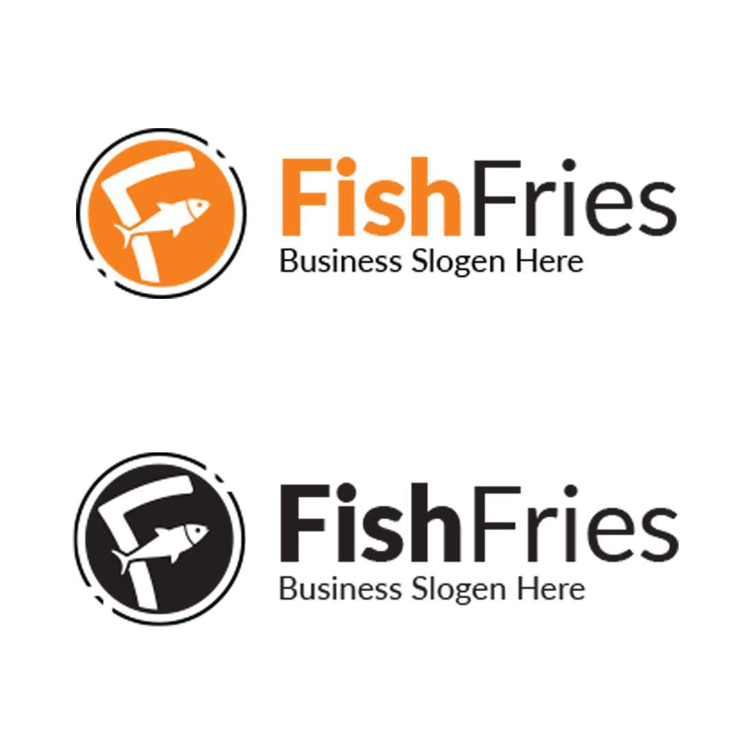Fish Logo F Letter Design cover image.