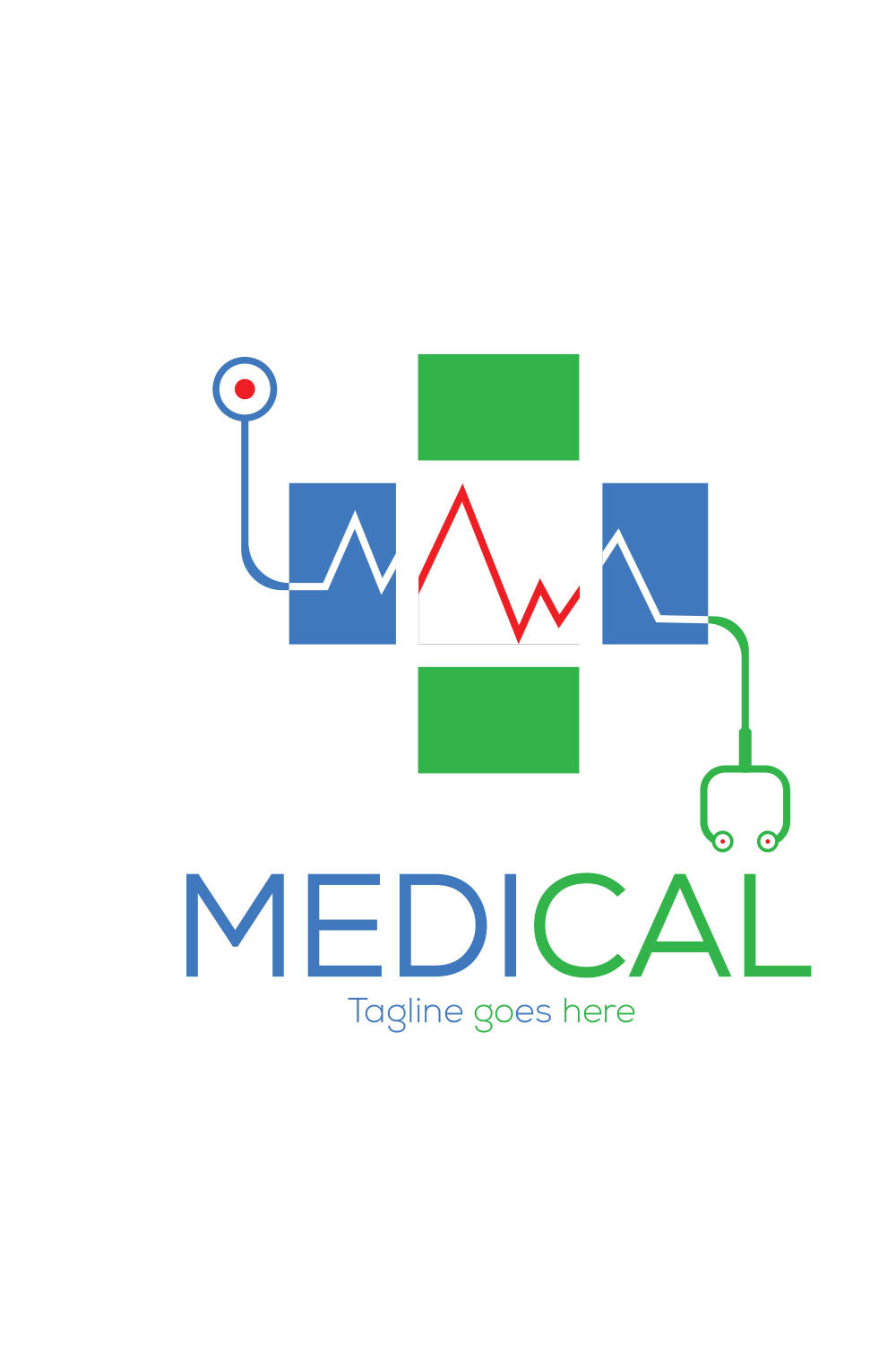 Creative and Unique Medical Logo Design Pinterest image.