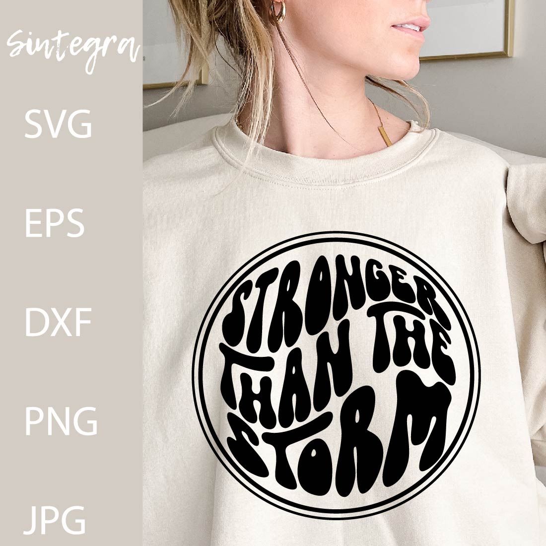 Stronger Than The Storm SVG Cut File created by Sintegra.