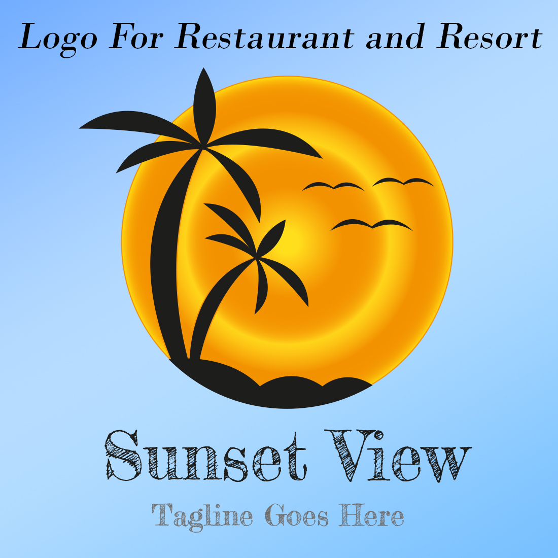 Creative Restaurant and Resort Logo created by zari_ch.