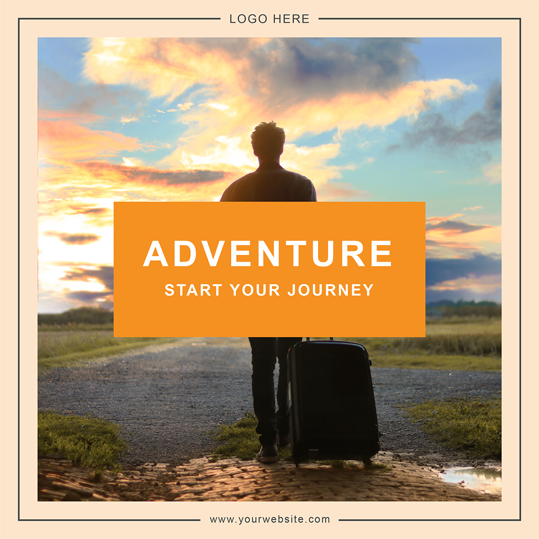 Travelling Theme Social Media Post Templates adventure preview.