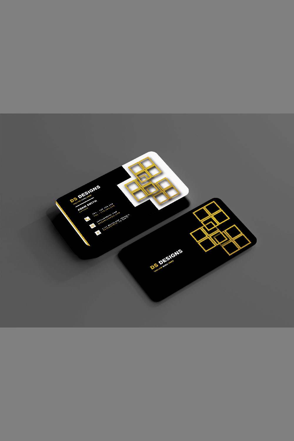 Luxury Simple Business Card Template pinterest image.